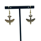 Gold tone Airplane Earrings. Perfect gift for the little geek plane lover in your life