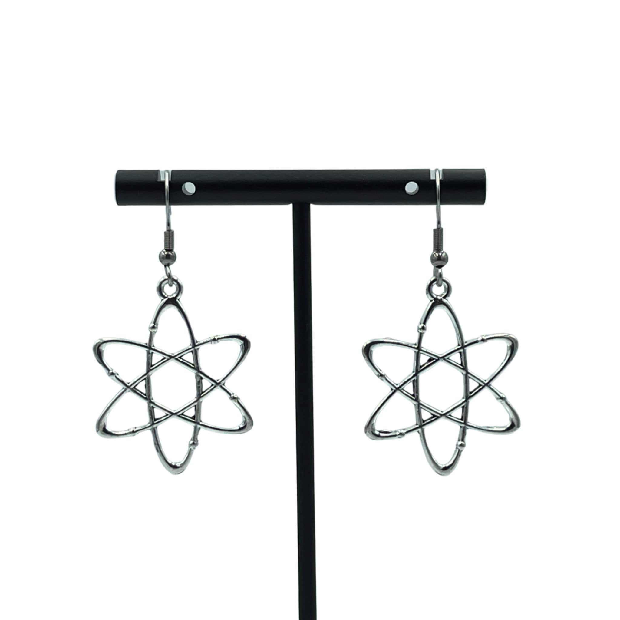 Atom Minimalist Geometric Earrings