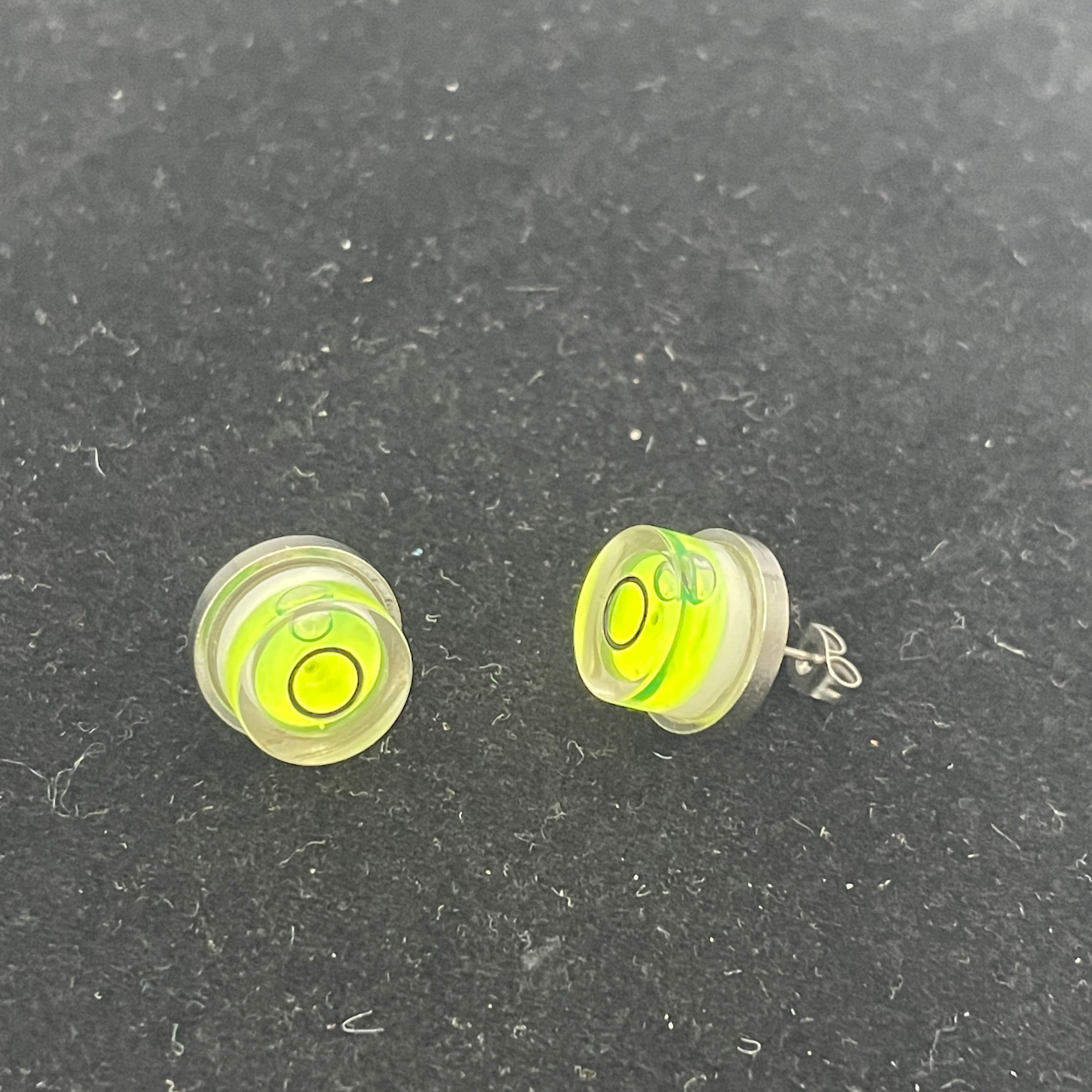 Round Functioning Spirit Level Earrings