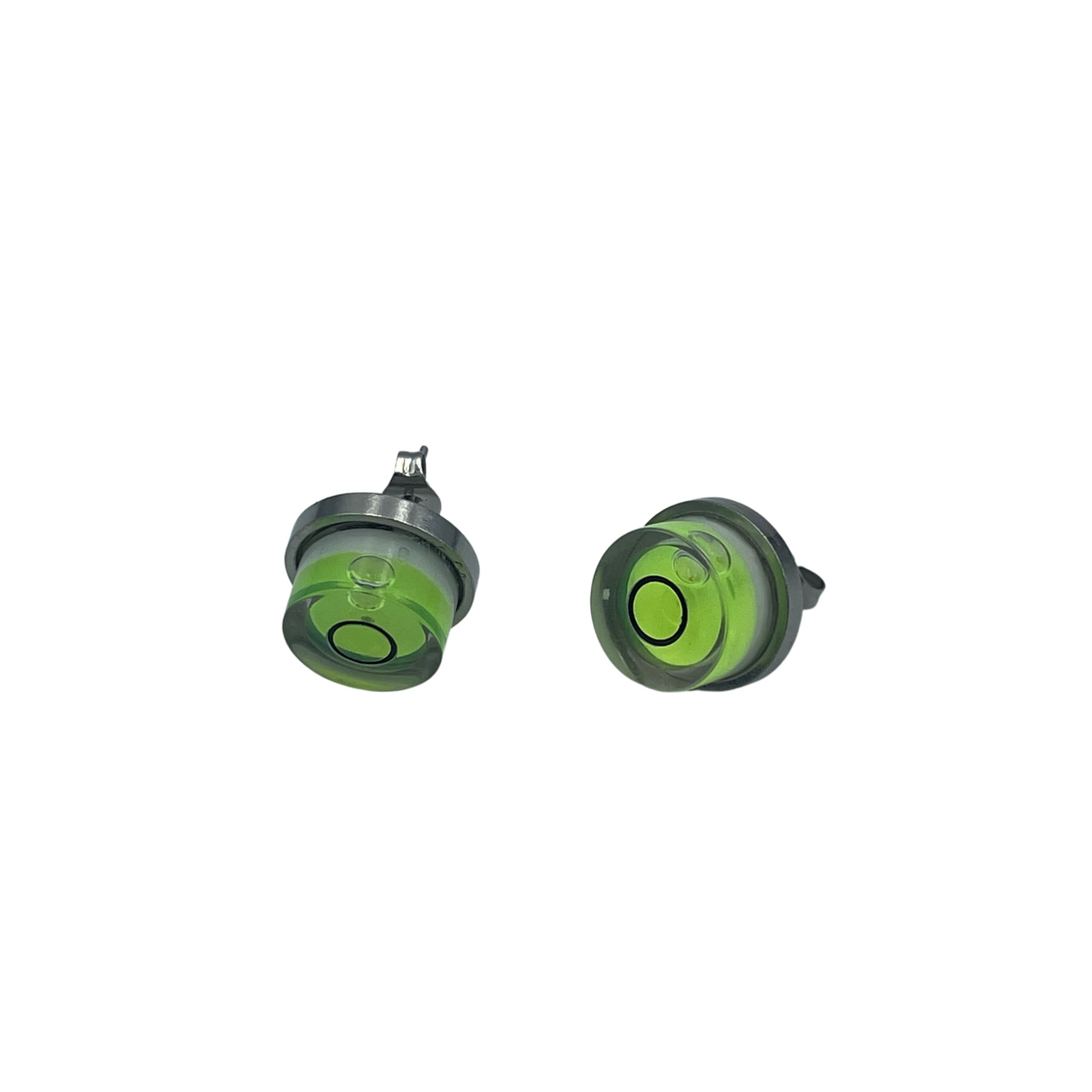 Round Functioning Spirit Level Earrings