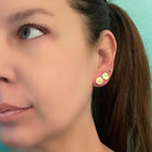 Emoji Stud Earrings made with upcycled LEGO®. LOL, Wink, Kiss, Happy, Worried or Tears