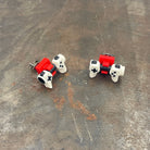 Black & White Kawaii Gamer Game Console Earrings made with upcycled LEGO®