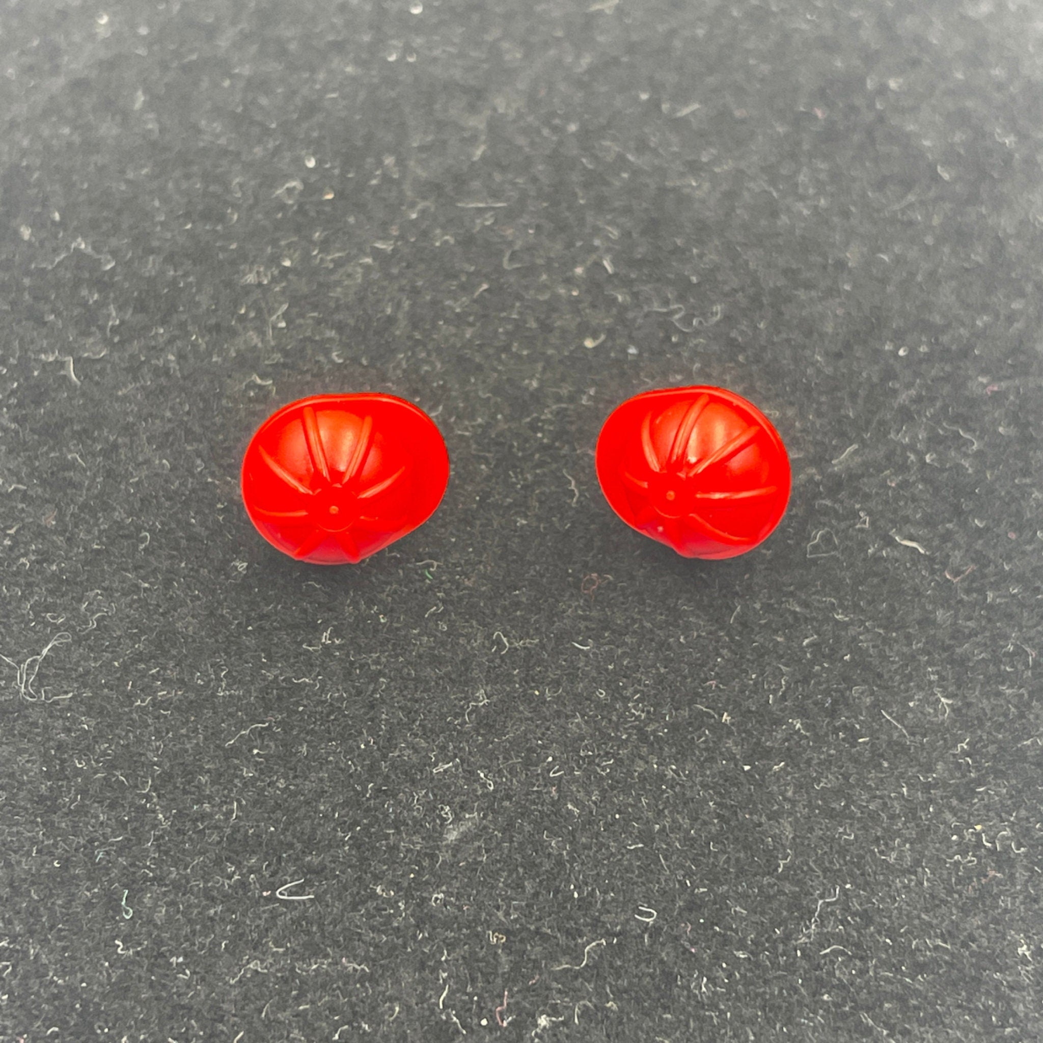 Engineer Hardhat Stud Earrings made with upcycled LEGO®