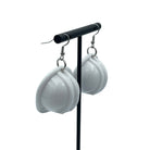 Novelty Hardhat Earrings. Funny jewellery for Engineers and Construction Workers White