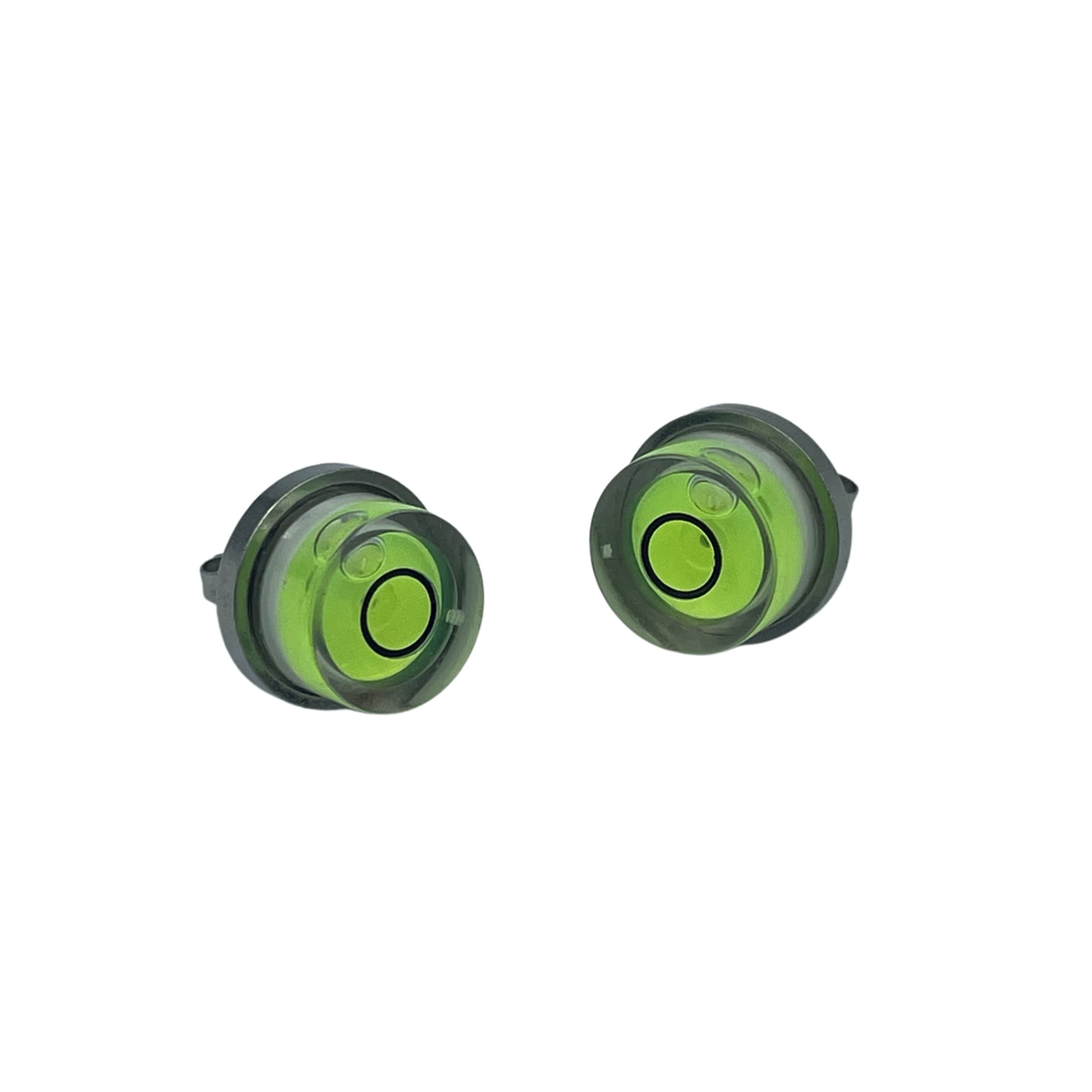 Round Functioning Spirit Level Earrings