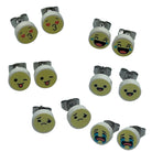 Emoji Stud Earrings made with upcycled LEGO®. LOL, Wink, Kiss, Happy, Worried or Tears