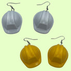 Novelty Hardhat Earrings. Funny jewellery for Engineers and Construction Workers