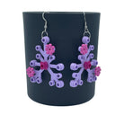 Purple Floral Plant Earrings made with upcycled LEGO®