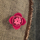 Magenta Flower Pin made with upcycled LEGO®