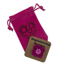 Magenta Flower Pin made with upcycled LEGO®