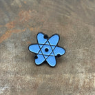 Atom Blue Enamel Science Pin Badge