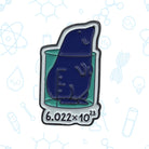 Mole in a beaker with Avogadro's constant Enamel Pin Badge