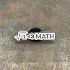 I Love Math Enamel Pin Badge. Heart Mathematical formula