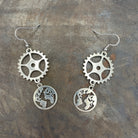 Engineering the World Steampunk Silver Earrings