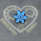 Atom Blue Enamel Science Pin Badge