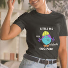 Personalised Ms Engineer T-shirt. Relaxed fit Women in Engineering Top