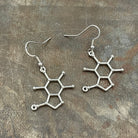 Caffeine Molecule Minimalist Geometric Earrings