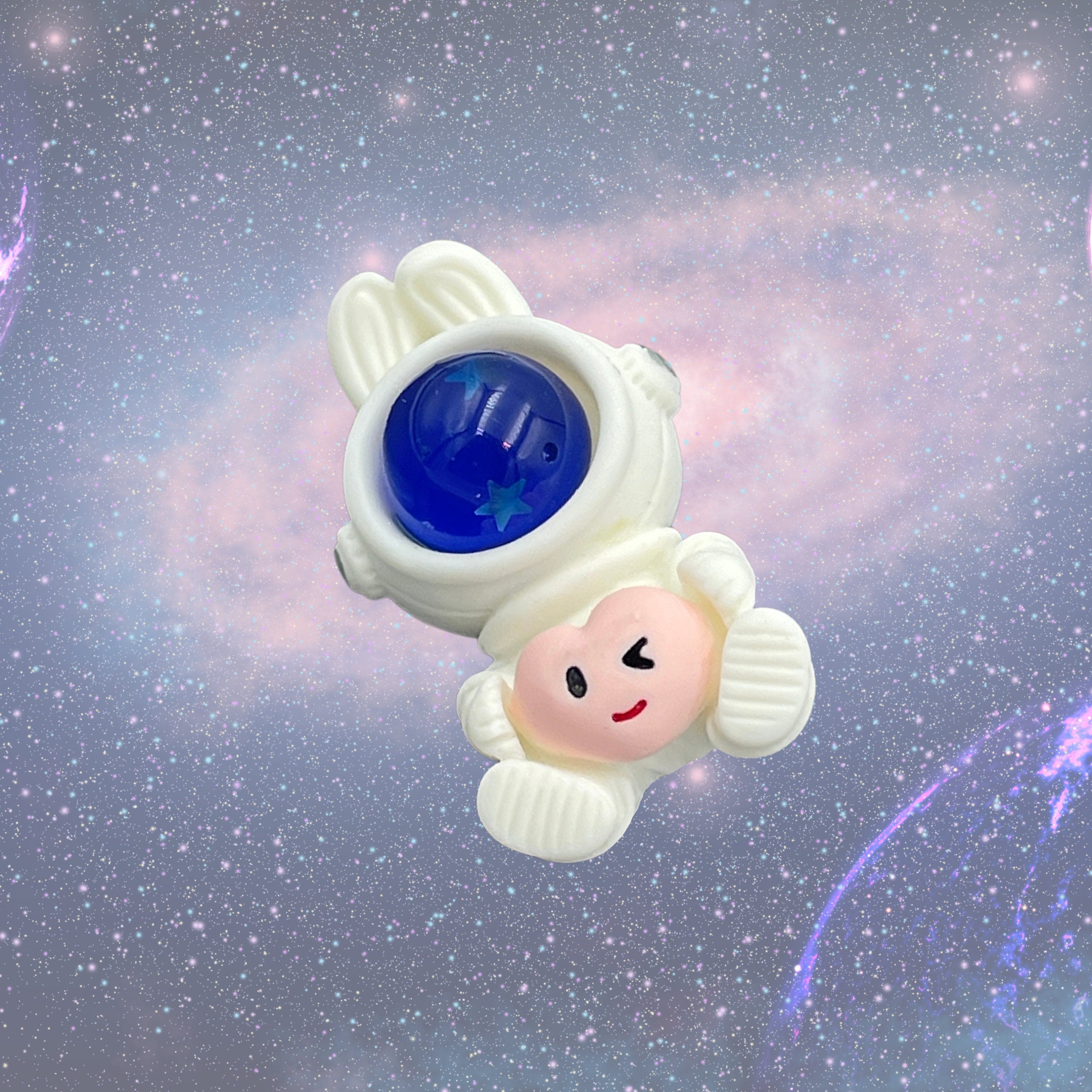 Cute Kawaii Bunny Astronaut with Heart Brooch