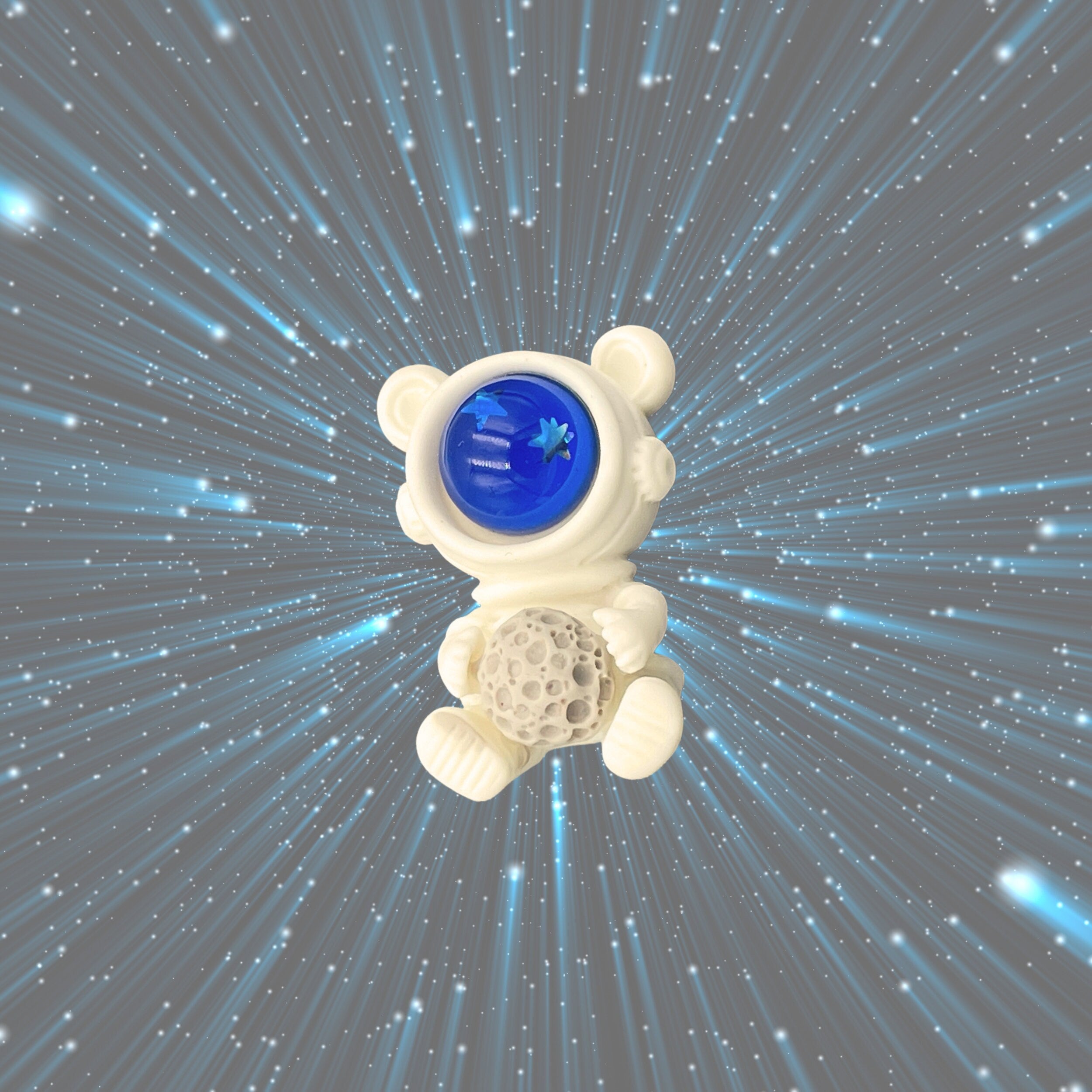 Cute Kawaii Bear Astronaut with Space Rock Brooch