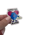 Little Ms Math Vinyl Coated Magnet. STEMinist Women and Girls in Science and Maths Gift