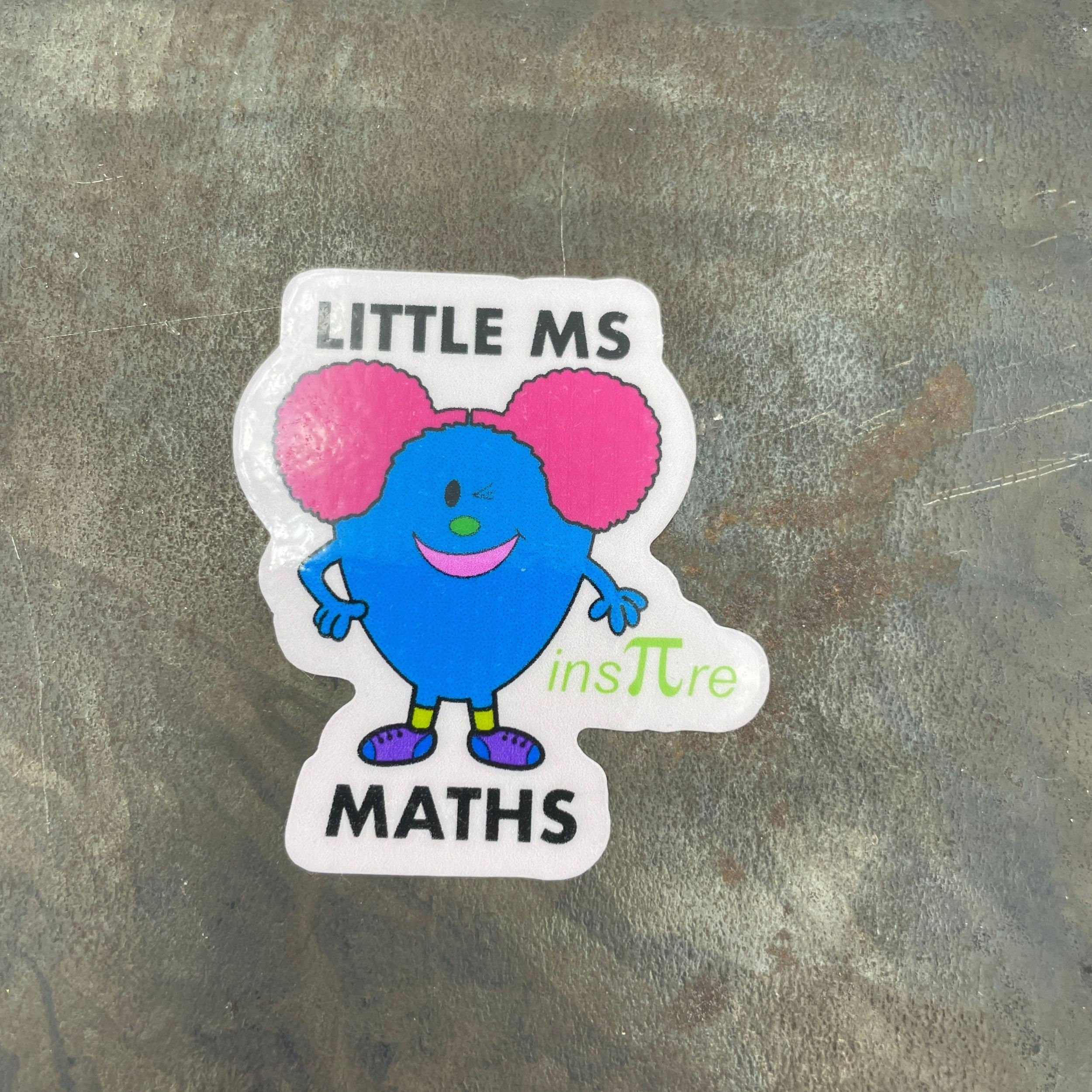 Little Ms Math Vinyl Coated Magnet. STEMinist Women and Girls in Science and Maths Gift