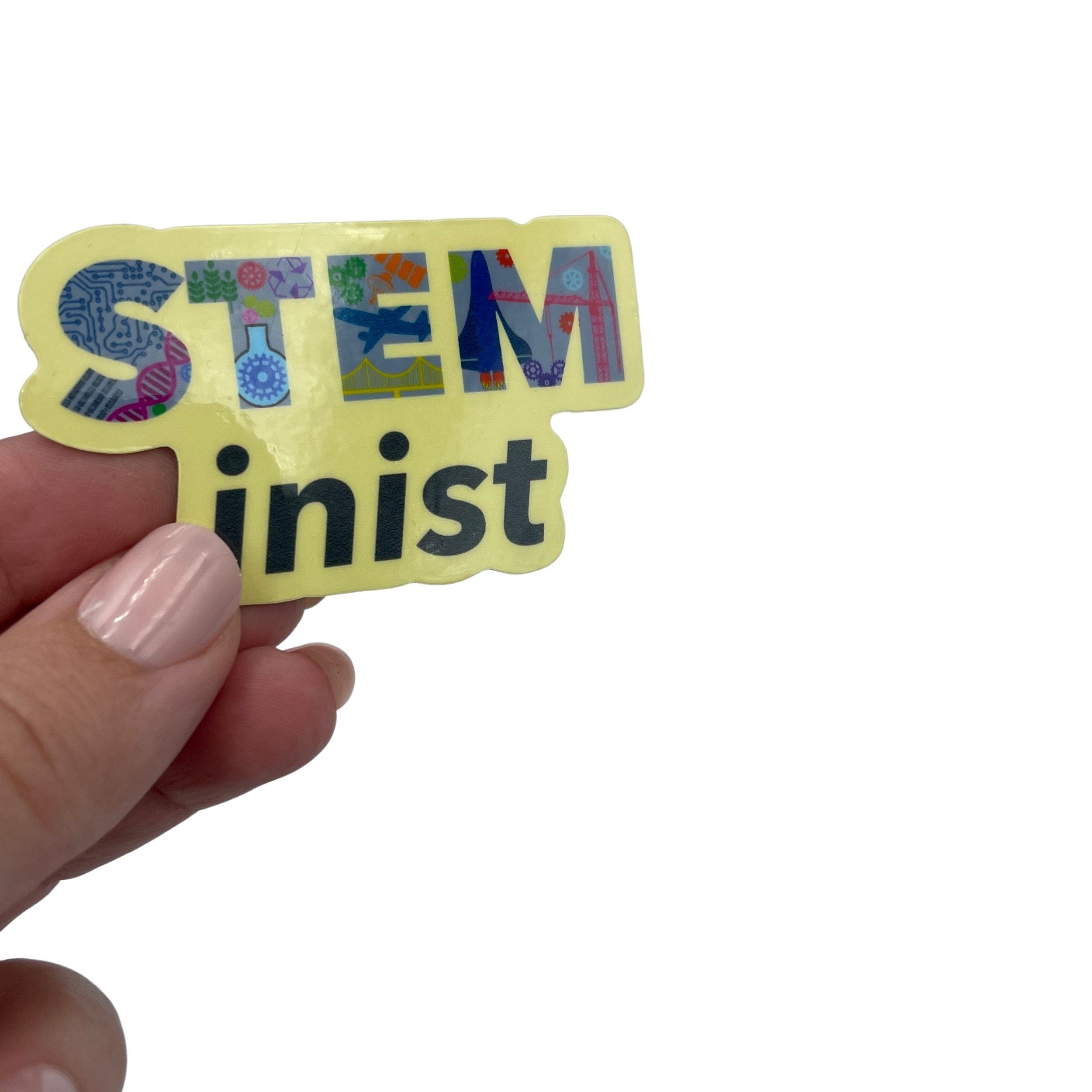 STEMinist Vinyl Magnet. Women and Girls in Science, Technology, Engineering and Maths