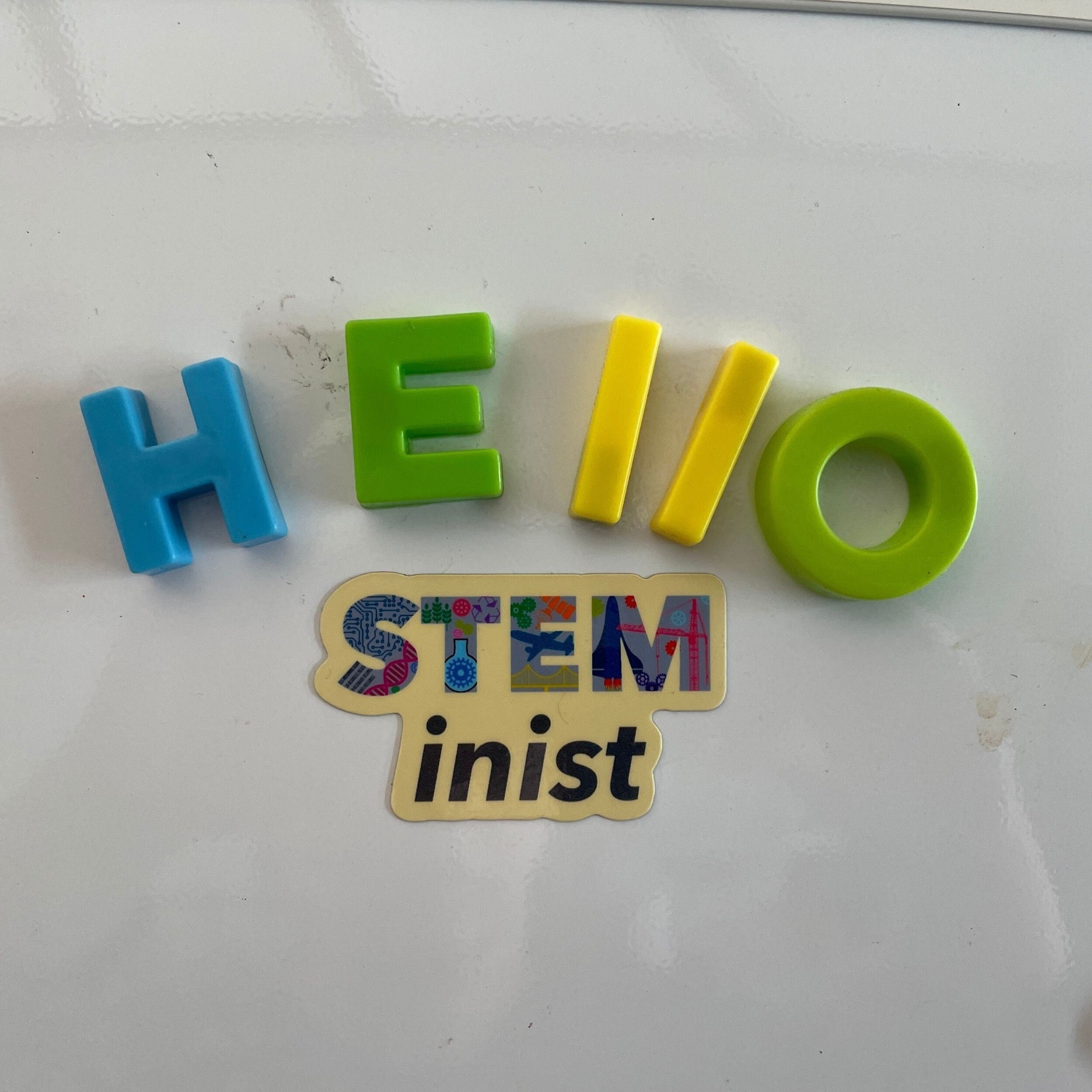 STEMinist Vinyl Magnet. Women and Girls in Science, Technology, Engineering and Maths