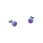 Pink Jewel Star Purple Stud Earrings made with upcycled LEGO®