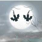 Spooky Bat Earrings made with upcycled LEGO®