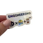 Engineer Holographic Vinyl Sticker. Engineering is Innovation, hard work and infinite cups of coffee Holographic decal