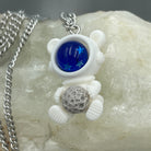 Cute Kawaii Bear Astronaut with Space Rock Necklace