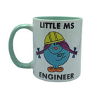 Personalised Woman Ms Engineer Mug with Colour Handle. Customise with Name and Design Engineering Gift