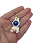 Cute Kawaii Bunny Astronaut with Heart Earrings