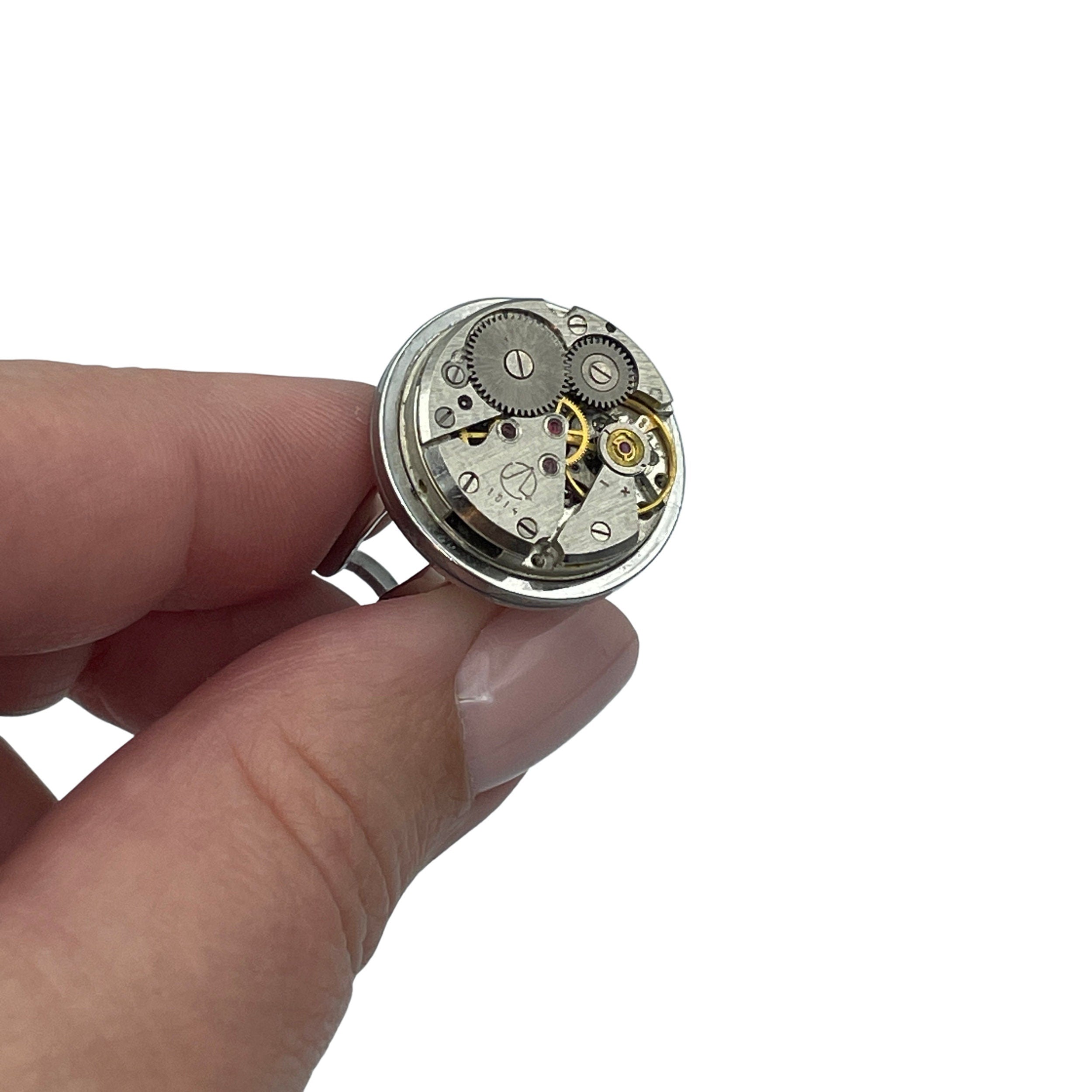 Vintage Upcyled Watch Movement Steampunk Ring