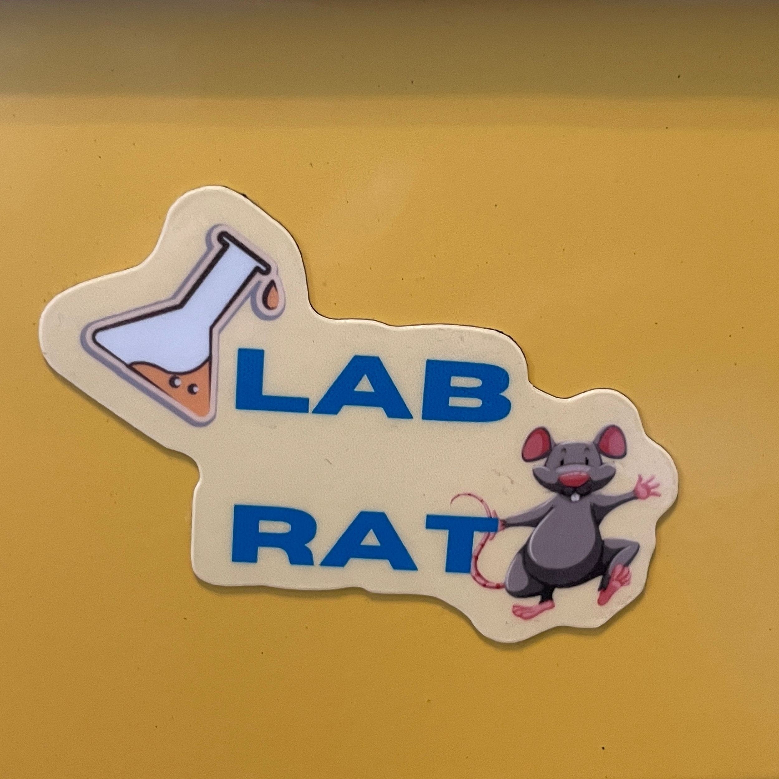 Science Lab Rat Vinyl Coated Magnet