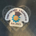 Graduation Software Engineer Sticker. Funny Engineering Graduate decal