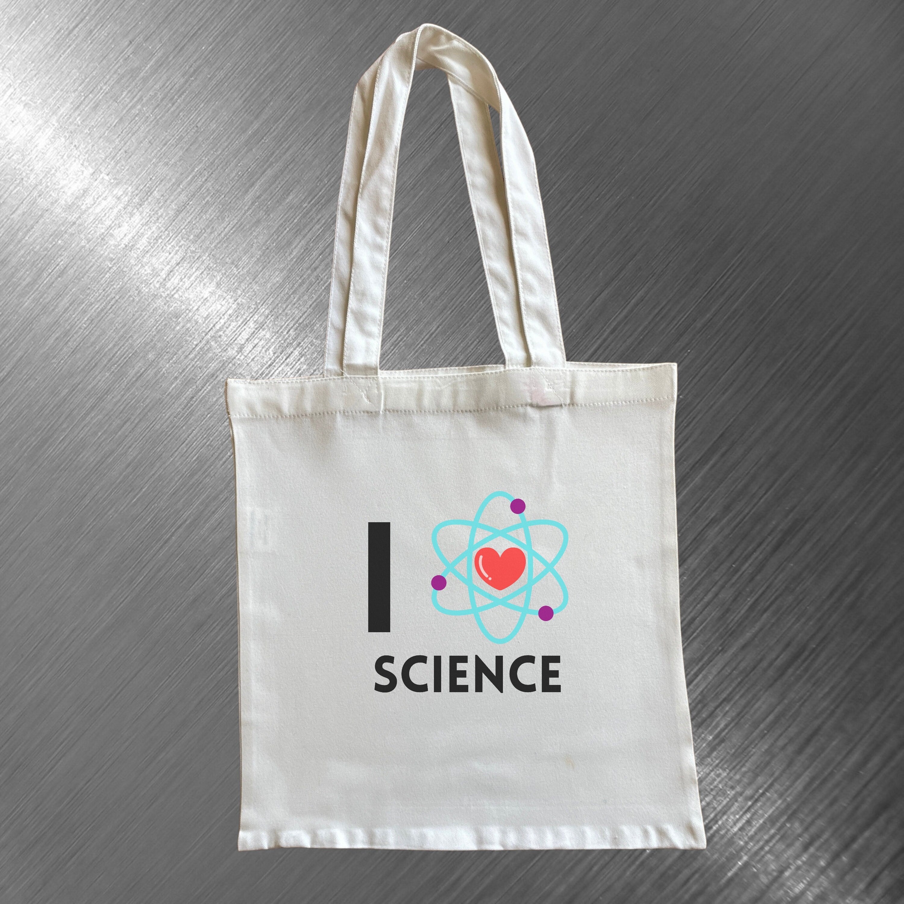 EnginearringDesigns | I Love Science Thick Woven Tote Bag
