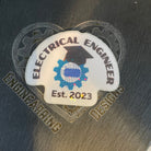 Graduation Electrical Engineer Sticker. Funny Engineering Graduate decal