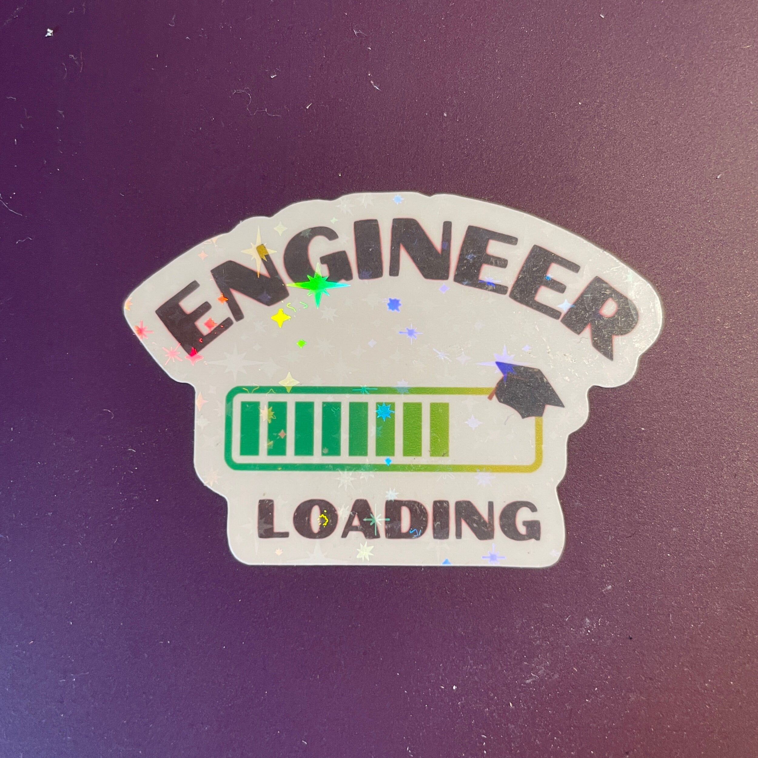 Funny Engineer Loading Engineering Graduate Sticker