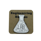 Science Enamel Pin. Live, Lab, Love Badge