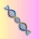 Vinyl DNA Sticker. Double Helix Science decal