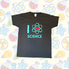 Heart Love Science kids T-Shirt! Geeky Top for your Young Scientist Black