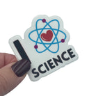 I Love Science Vinyl Decal Sticker. Scientist Gift