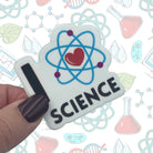 I Love Science Vinyl Decal Sticker. Scientist Gift