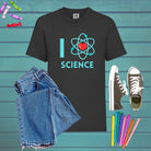 Heart Love Science kids T-Shirt! Geeky Top for your Young Scientist