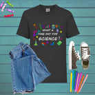 What a Fine Day for Science kids T-Shirt! Funny Top for a Young Scientist Black