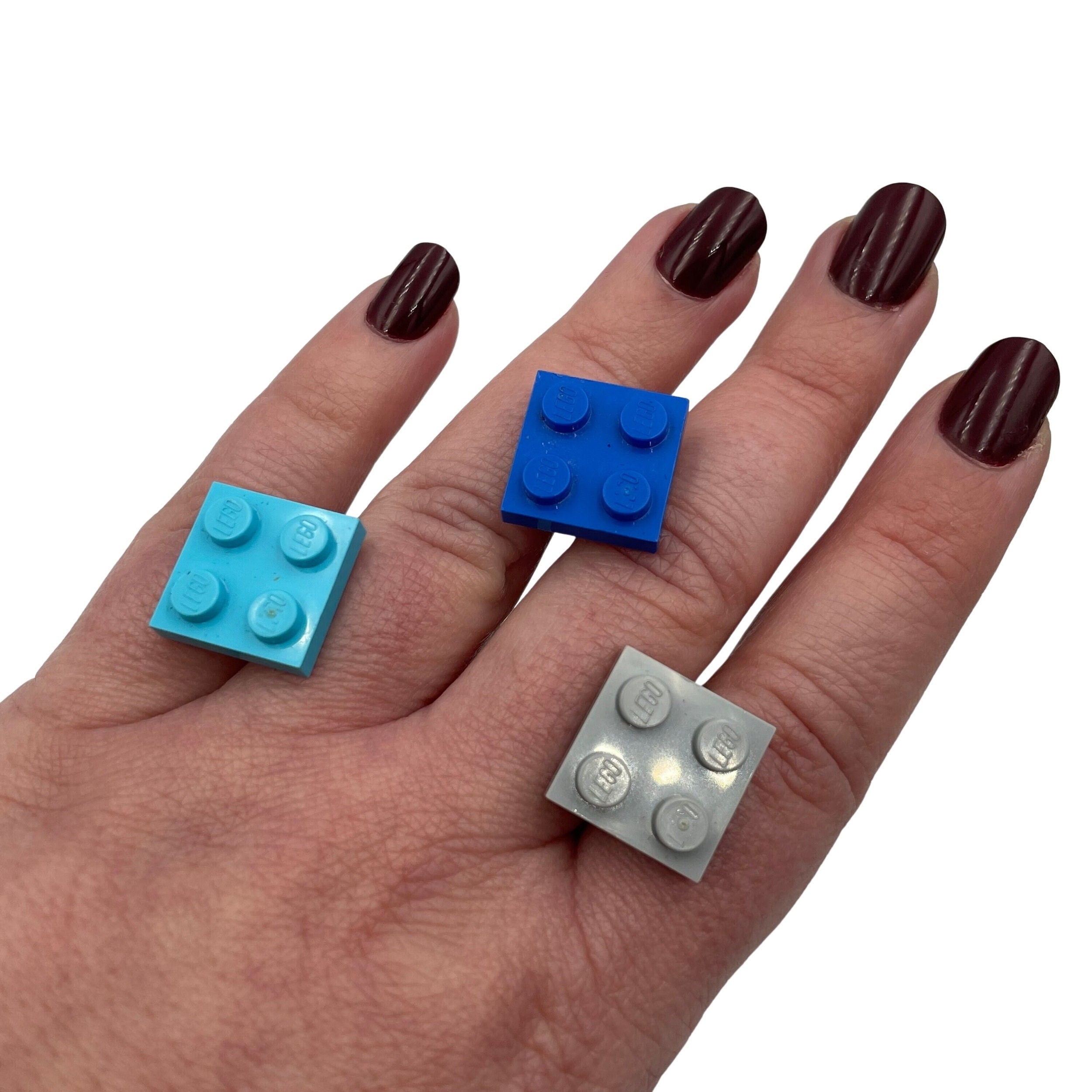 Upcycled Cufflinks made with upcycled LEGO®. Geeky Fun gift you can personalise