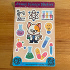 Kawaii Holographic Science Sticker Sheet. Cute Scientist decals