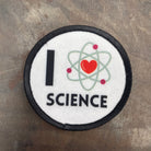 I Love Science Printed Iron on Patch. I Heart Science