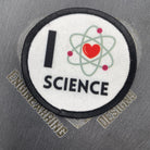 I Love Science Printed Iron on Patch. I Heart Science